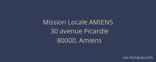 Mission Locale AMIENS