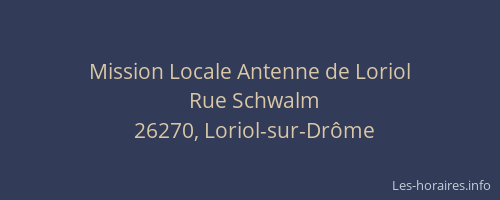 Mission Locale Antenne de Loriol
