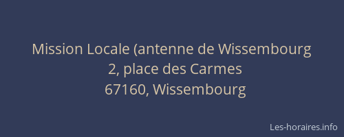 Mission Locale (antenne de Wissembourg