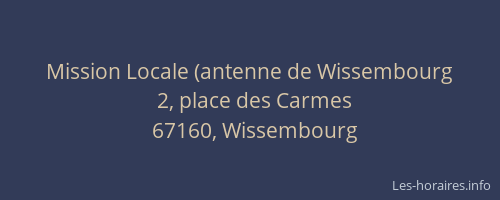 Mission Locale (antenne de Wissembourg