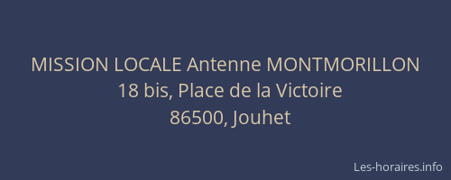 MISSION LOCALE Antenne MONTMORILLON