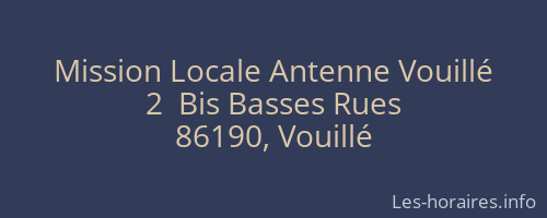 Mission Locale Antenne Vouillé