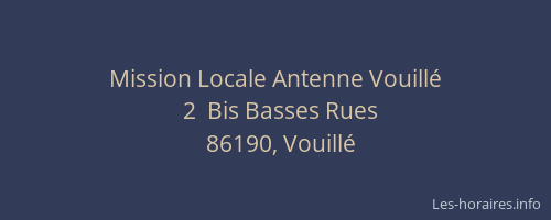 Mission Locale Antenne Vouillé