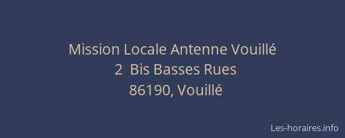 Mission Locale Antenne Vouill&eacute;