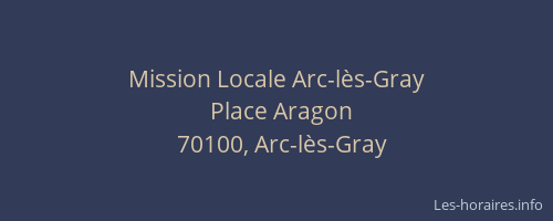 Mission Locale Arc-lès-Gray