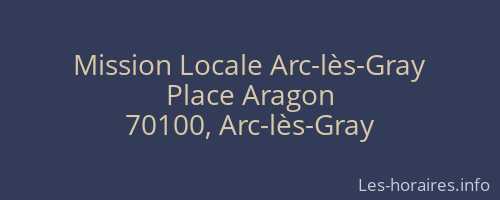 Mission Locale Arc-lès-Gray
