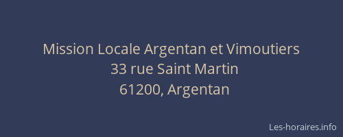 Mission Locale Argentan et Vimoutiers