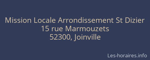 Mission Locale Arrondissement St Dizier