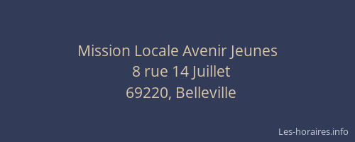 Mission Locale Avenir Jeunes