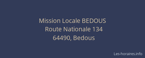 Mission Locale BEDOUS