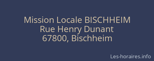 Mission Locale BISCHHEIM