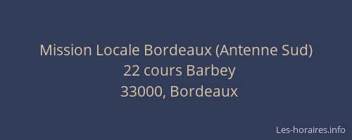 Mission Locale Bordeaux (Antenne Sud)