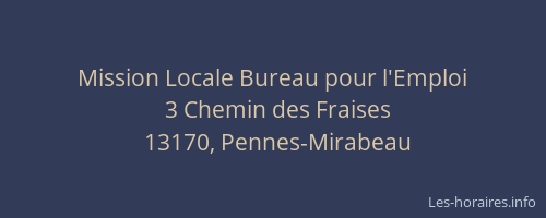 Mission Locale Bureau pour l'Emploi