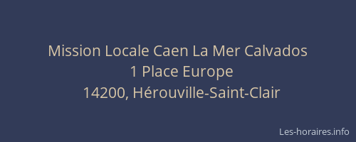 Mission Locale Caen La Mer Calvados