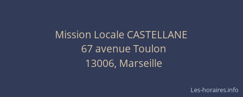 Mission Locale CASTELLANE
