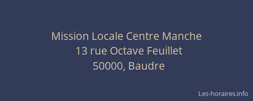 Mission Locale Centre Manche