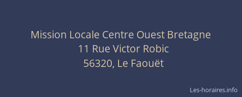 Mission Locale Centre Ouest Bretagne