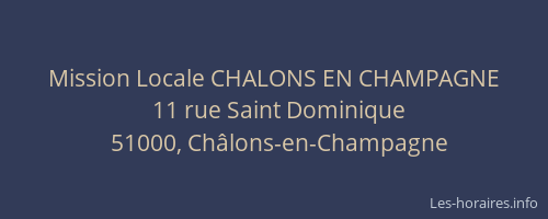 Mission Locale CHALONS EN CHAMPAGNE