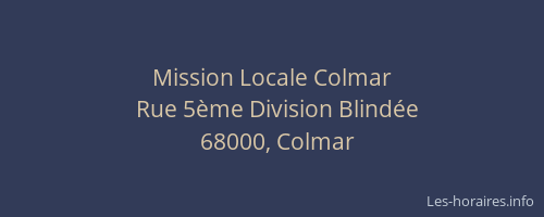 Mission Locale Colmar