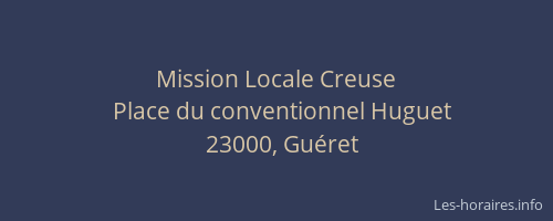 Mission Locale Creuse