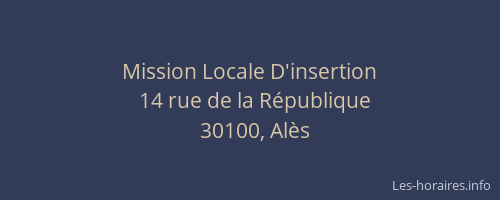 Mission Locale D'insertion