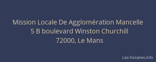 Mission Locale De Agglomération Mancelle