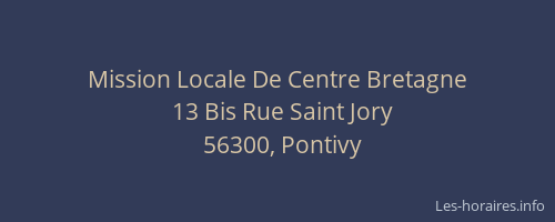 Mission Locale De Centre Bretagne