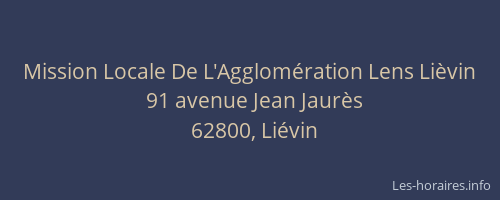 Mission Locale De L'Agglomération Lens Lièvin