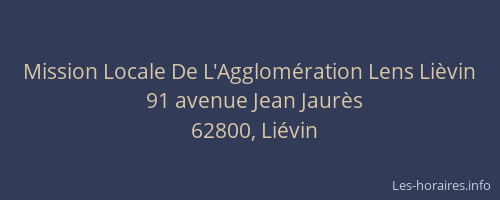 Mission Locale De L'Agglom&eacute;ration Lens Li&egrave;vin