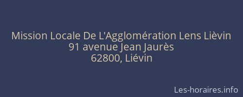 Mission Locale De L'Agglomération Lens Lièvin