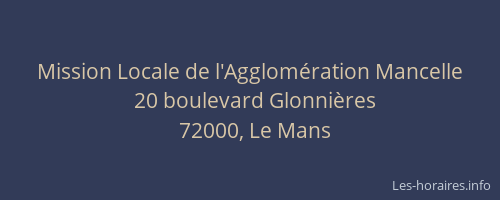 Mission Locale de l'Agglomération Mancelle