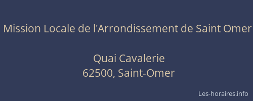 Mission Locale de l'Arrondissement de Saint Omer