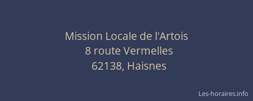 Mission Locale de l'Artois