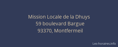 Mission Locale de la Dhuys