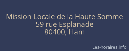 Mission Locale de la Haute Somme