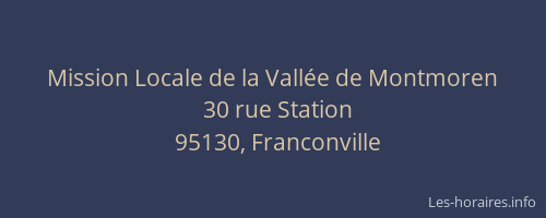 Mission Locale de la Vallée de Montmoren