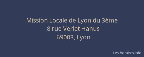 Mission Locale de Lyon du 3ème