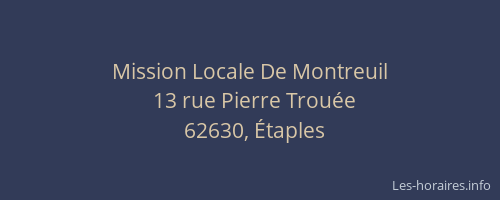 Mission Locale De Montreuil