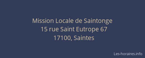 Mission Locale de Saintonge