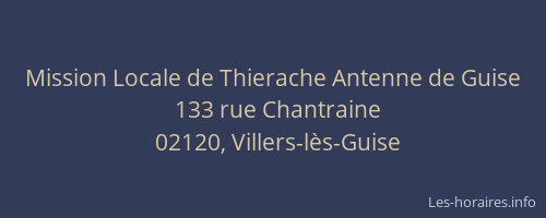 Mission Locale de Thierache Antenne de Guise
