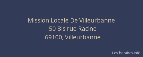 Mission Locale De Villeurbanne