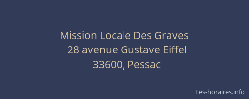 Mission Locale Des Graves