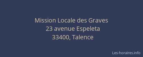 Mission Locale des Graves