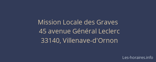 Mission Locale des Graves