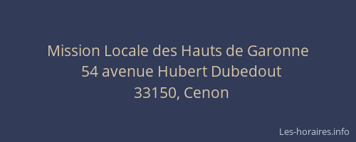 Mission Locale des Hauts de Garonne