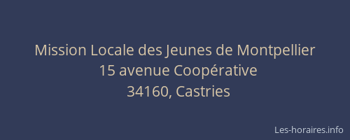 Mission Locale des Jeunes de Montpellier