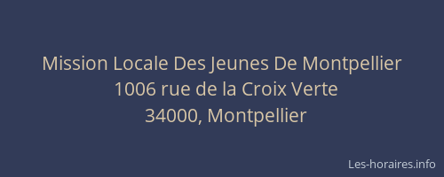 Mission Locale Des Jeunes De Montpellier