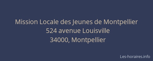 Mission Locale des Jeunes de Montpellier