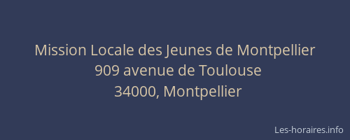 Mission Locale des Jeunes de Montpellier