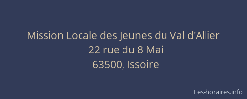 Mission Locale des Jeunes du Val d'Allier